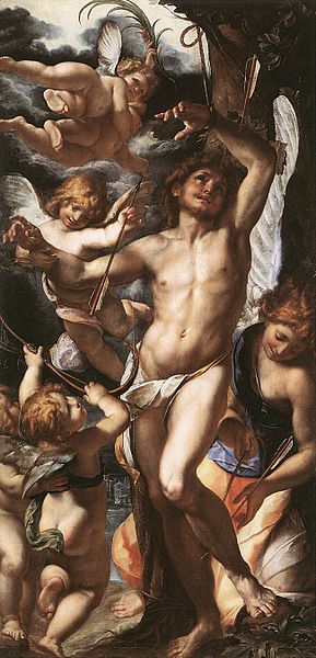 Giulio Cesare Procaccini St Sebastian Tended by Angels